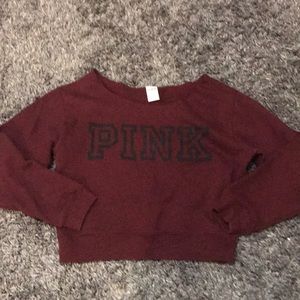 Victoria’s Secret-Pink-Burgundy-Size L-Sweatshirt